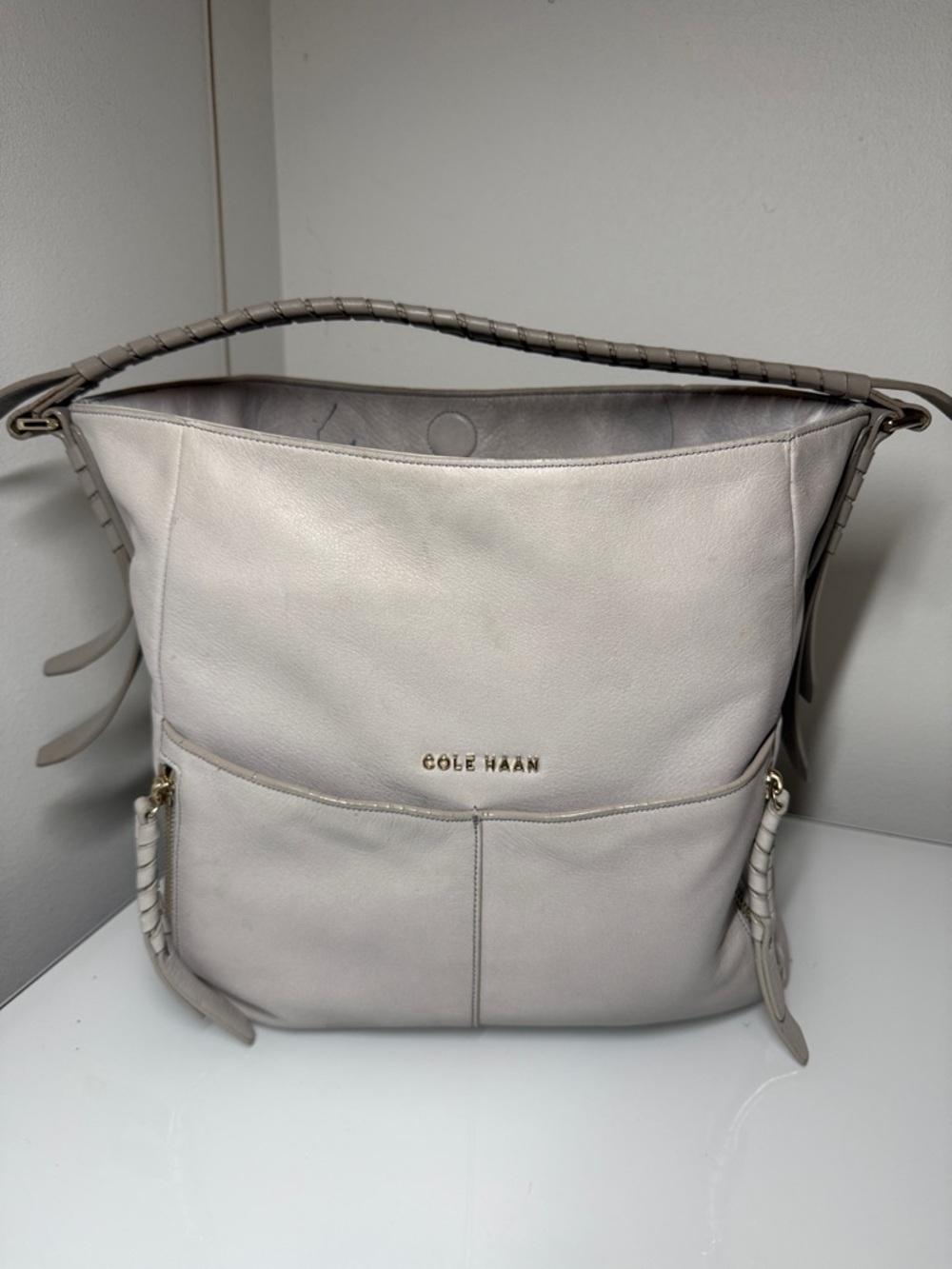 Cole Haan "Felicity" Paloma Leather Hobo Shoulder Bag